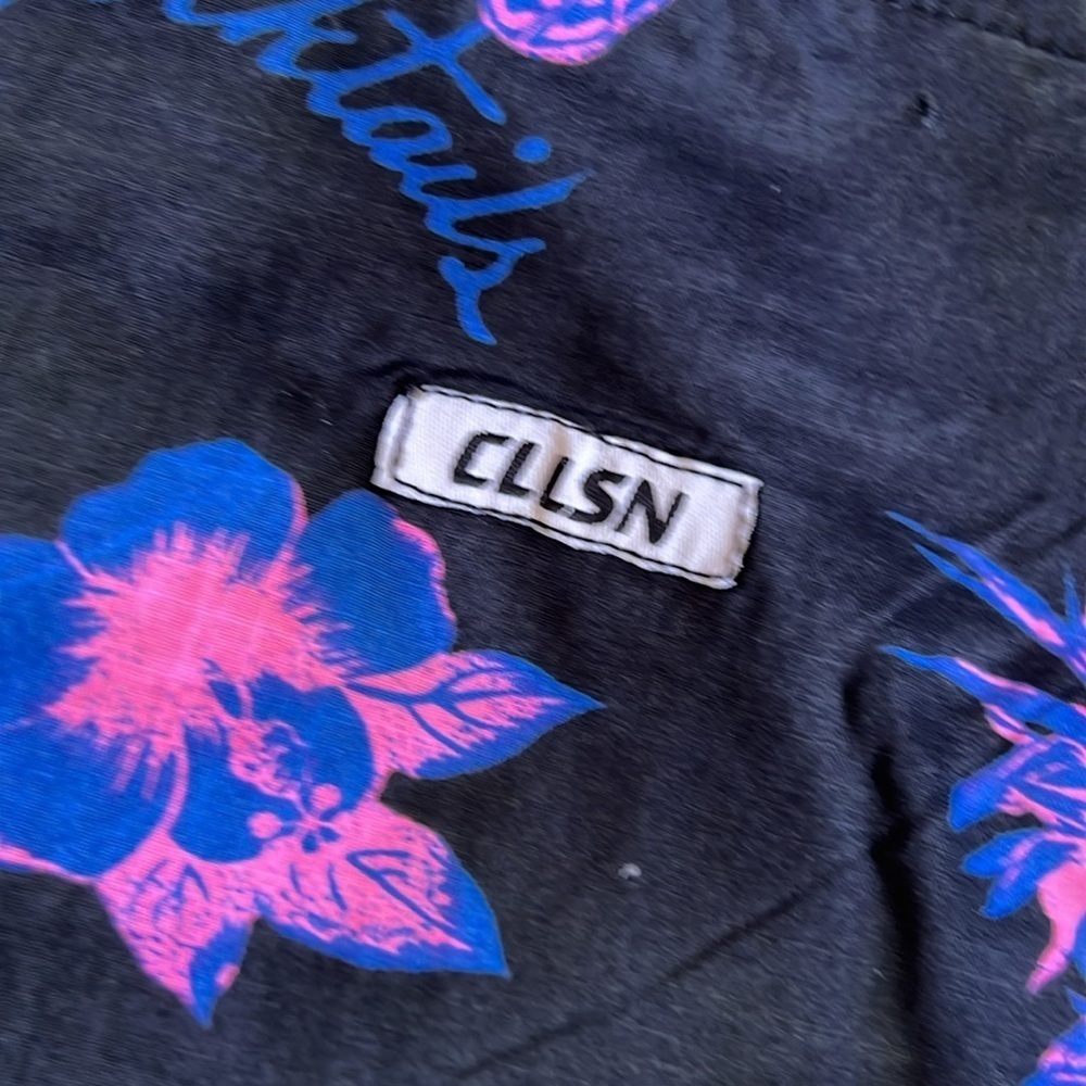 COLLUSION Tropical Hawaiian Luau Print Neon Black Skirt | 12 - Picture 6 of 10